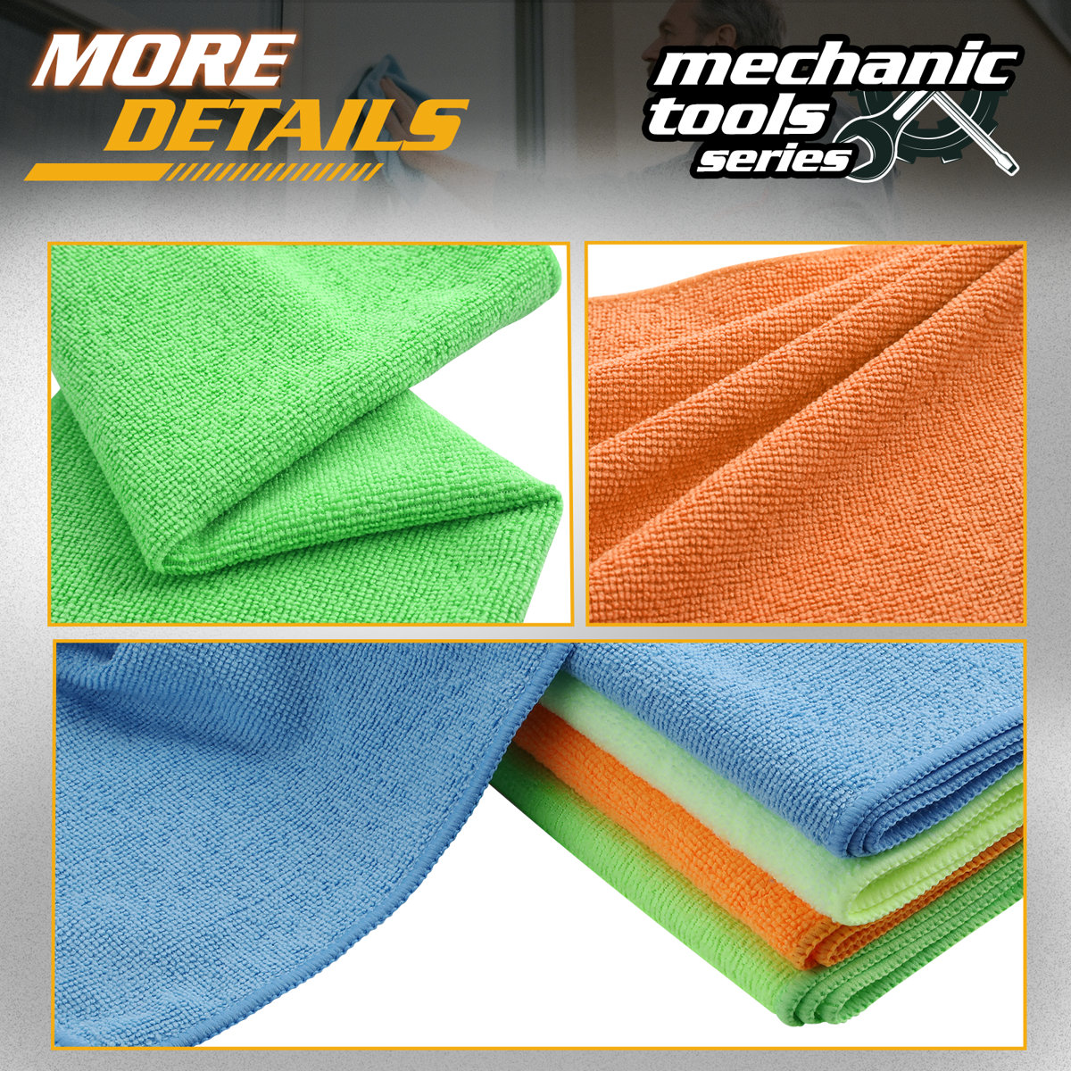 12"X16" Microfiber Cleaning Towels Pack Of 24 Multi-Surface Scratch-Free Cloths For Car Home Kitchen​​ (Set of 24)